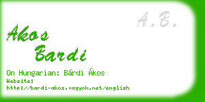 akos bardi business card