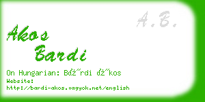 akos bardi business card